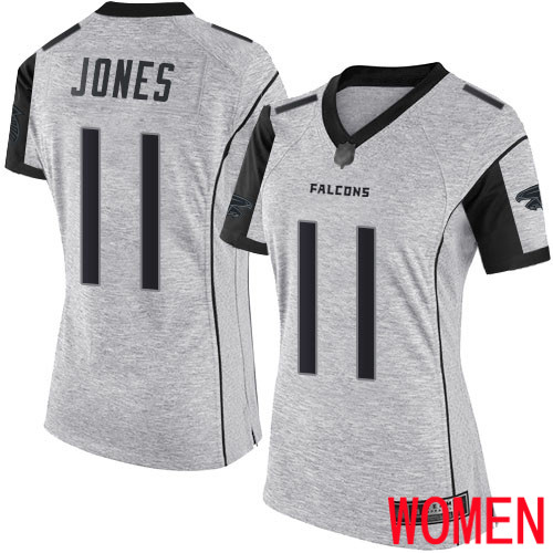 Atlanta Falcons Limited Gray Women Julio Jones Jersey NFL Football #11 Gridiron II
